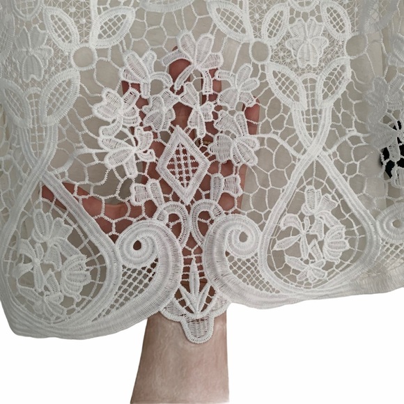 JAMES COVIELLO White Martigues Lace Shell Sleeveless Blouse size XS - Picture 6 of 11